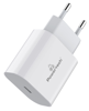 ΦΟΡΤΙΣΤΗΣ ΤΟΙΧΟΥ POWERTECH PT-923, 1x USB Type-C, PD 20W, 3A, λευκός