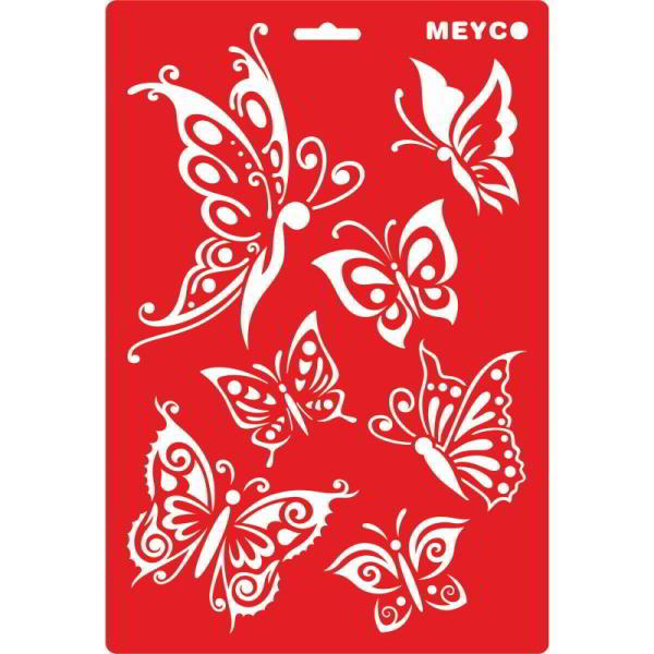 ΣΤΕΝΣΙΛ MEYCO A4 21X29EK 66015 ΠΕΤΑΛΟΥΔΕΣ ΔΙΑΦΟΡΑ ΜΕΓΕΘΗ