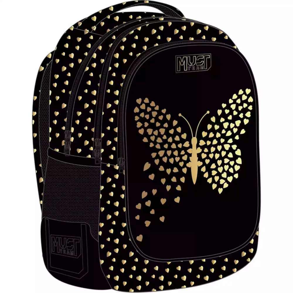 ΤΣΑΝΤΑ ΠΛΑΤΗΣ ΔΗΜΟΤΙΚΟΥ GOLD BUTTERFLY 3 ΘΗΚΕΣ  32Χ43Χ18cm 000586521