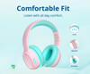 ΑΚΟΥΣΤΙΚΑ ΚΕΦΑΛΗΣ BLUETOOTH TRONSMART ΠΑΙΔΙΚΑ ΡΟΖ KH02 ΑΣΥΡΜΑΤΑ ΚΑΙ ΕΝΣΥΡΜΑΤΑ V5.3
