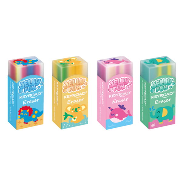 ΓΟΜΟΛΑΣΤΙΧΑ KEYROAD GELLY FUN  5X2X1.7cm 4 ΣΧΕΔΙΑ KR973317