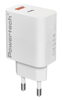 ΦΟΡΤΙΣΤΗΣ ΜΠΡΙΖΑΣ POWERTECH PT-1433, USB/USB-C, 30W, GaN, λευκός