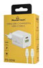 ΦΟΡΤΙΣΤΗΣ ΜΠΡΙΖΑΣ POWERTECH PT-1224, καλώδιο, USB/USB-C, 33W, GaN, λευκός