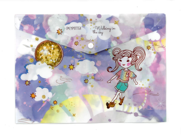 ΦΑΚΕΛΟΣ ΚΟΥΜΠΙ PEPITTA A4 (24Χ33cm) RAINBOW WALK  GLITTER 043088 2025