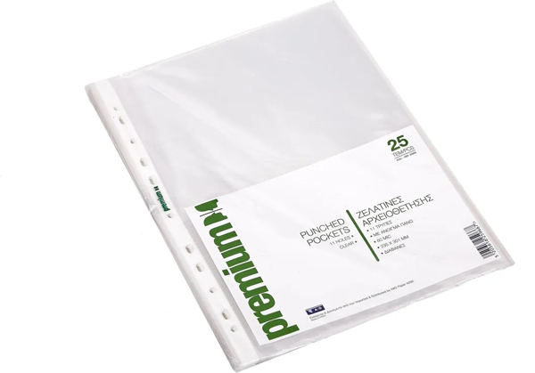 ΖΕΛΑΤΙΝΕΣ ΤΡΥΠΕΣ A4 Π ΣΑΓΡΕ 25 ΤΕΜΑΧΙΩΝ  60MIC 235X301MM PREMIUM