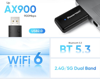 ΑΝΤΑΠΤΟΡΑΣ DUAL WIFI-BLUETOOTH POWERTECH ασύρματος USB αντάπτορας δικτύου & Bluetooth 5.3 PT-1387, 900Mbps WiFi 6