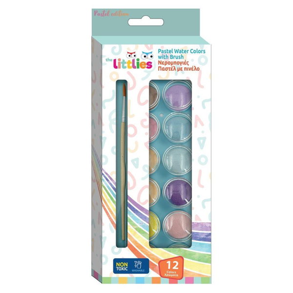 ΝΕΡΟΜΠΟΓΙΕΣ ΠΑΛΕΤΑ ΜΕ ΠΙΝΕΛΟ 24,5χ16,5 12ΧΡΩΜ THE LITTLIES