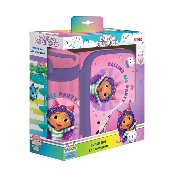ΣΕΤ ΦΑΓΗΤΟΥ GABBYS DOLLHOUSE ΜΕ ΦΑΓΗΤΟΔΟΧΕΙΟ 800 ML - ΠΑΓΟΥΡΙ PP 500 ML 000574113