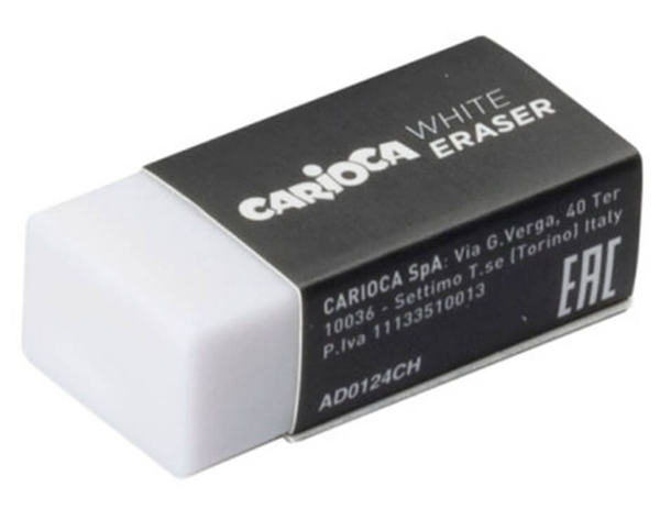 ΓΟΜΟΛΑΣΤΙΧΑ CARIOCA 4χ2.2χ1.7cm ΛΕΥΚΗ 30157