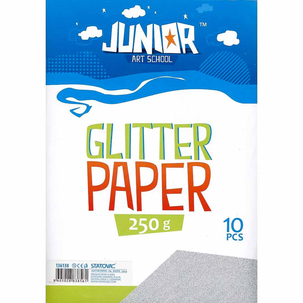 ΧΑΡΤΟΝΙΑ GLITTER A4 250g ΑΣΗΜΙ ΠΑΚΕΤΟ 10ΤΕΜΑΧΙΑ J-136138