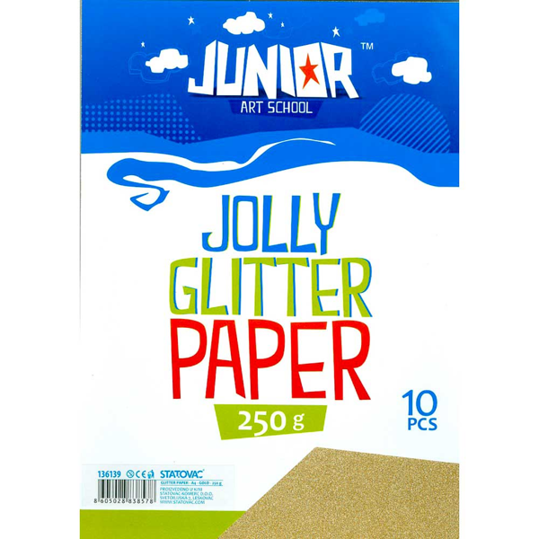 ΧΑΡΤΟΝΙΑ GLITTER A4 250g ΧΡΥΣΟ ΠΑΚΕΤΟ 10ΤΕΜΑΧΙΑ J-136139