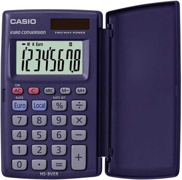 ΑΡΙΘΜΟΜΗΧΑΝΗ CASIO 8ΨΗΦ. HS-8VERA-BK-s 6X10εκ