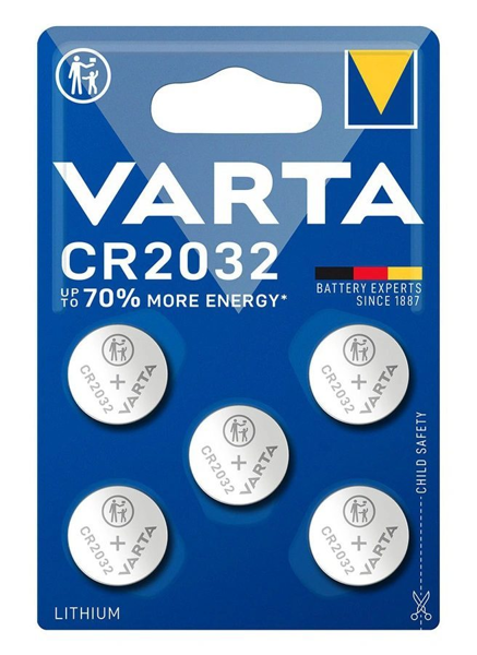 ΜΠΑΤΑΡΙΕΣ VARTA LITHIUM CR2032  3V BLISTER 5 TEM