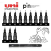 ΜΑΡΚΑΔΟΡΟΣ ΣΧΕΔΙΟΥ UNI PIN PIGMENT 0.3mm ΜΑΥΡΟΣ WATER AND FADE PROOF