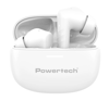 ΑΚΟΥΣΤΙΚΑ BLUETOOTH POWERTECH earphones με θήκη φόρτισης PT-1432, True Wireless, 35/300mAh, λευκά
