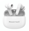 ΑΚΟΥΣΤΙΚΑ BLUETOOTH POWERTECH earphones με θήκη φόρτισης PT-1432, True Wireless, 35/300mAh, λευκά