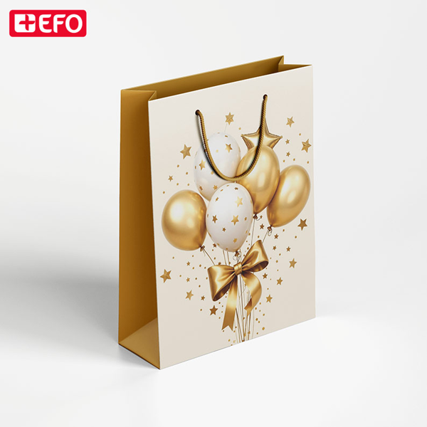 ΣΑΚΟΥΛΑ ΔΩΡΟΥ ΧΑΡΤΙΝΗ +EFO BALLOONS 22x18x10cm 1 TEM 860641