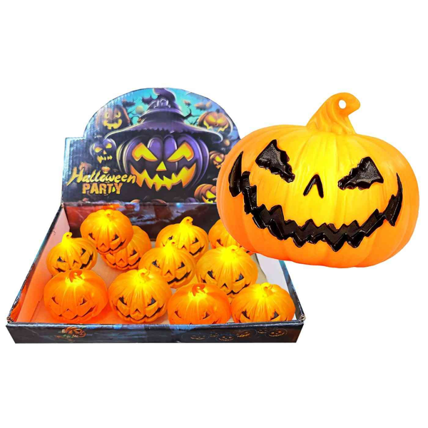 ΚΟΛΟΚΥΘΑ ΜΕ ΦΩΣ HALLOWEEN ΜΠΑΤΑΡΙΑΣ 6x5cm 3-2492