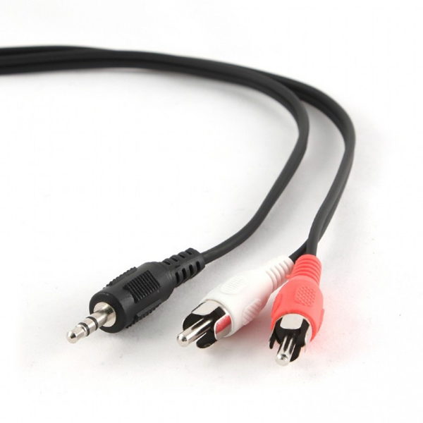 ΚΑΛΩΔΙΟ GEMBIRD 2 x RCA(M) σε jack 3,5mm(M) - 5m