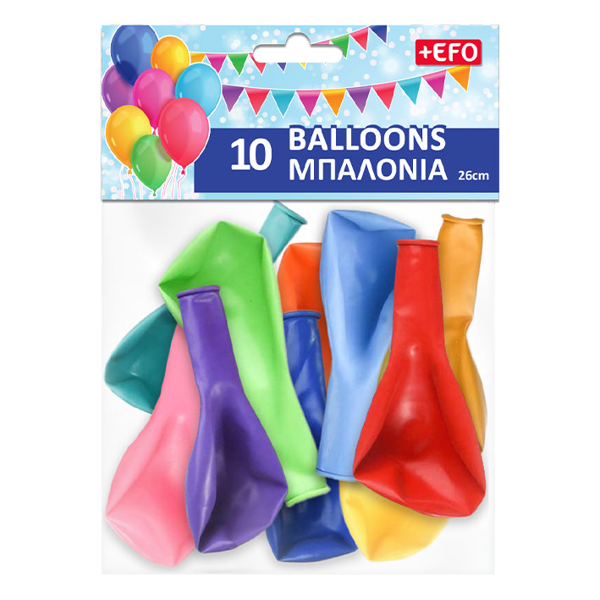 ΜΠΑΛΟΝΙΑ ΑΠΛΑ EFO 26ΕΚ 10 ΤΕΜΑΧΙΑ 226310