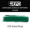 ΑΚΡΥΛΙΚΟ ΧΡΩΜΑ EFO 75ml GREEN DEEP ΠΡΑΣΙΝΟ ΣΚΟΥΡΟ σωληνάριο 388418
