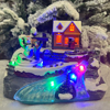 ΧΩΡΙΟ XMAS ΦΩΣ-ΚΙΝΗΣΗ ΣΠΙΤΗ ΜΕ ΠΟΤΑΜΙ 3xAAA  KOYTI 15x20x15cm 251813
