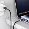 ΚΑΛΩΔΙΟ USB-C σε Lightning σε USB-C KSC-998, σιλικόνης, 30W, 480Mbps, 1m, μαύρο