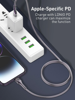 ΚΑΛΩΔΙΟ LDNIO Lightning σε USB-C LC651I, 30W, 1m, χρυσό