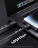 ΚΑΛΩΔΙΟ USAMS Lightning σε USB-C US-SJ685, 30W, 480Mbps, 1.2m, μαύρο