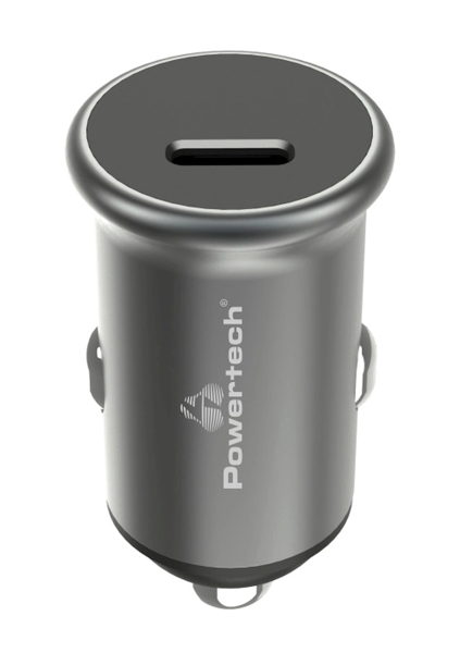 ΦΟΡΤΙΣΤΗΣ ΑΥΤΟΚΙΝΗΤΟΥ POWERTECH PT-1147, USB-C, 30W PD, γκρι