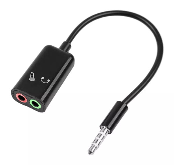 ΑΝΤΑΠΤΟΡΑΣ AUDIO POWERTECH καλώδιο 3.5mm σε 2x 3.5mm CAB-J029, 0.20m, μαύρο