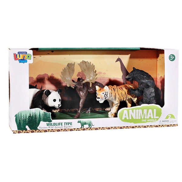 Ζώα Ζούγκλας 12,5εκ. Luna Toys Πλαστικά Σετ 4 τμχ. σε κουτι 11χ14.5χ32εκ. 000623138