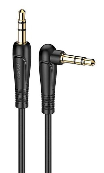 ΚΑΛΩΔΙΟ AUDIO KAKUSIGA καλώδιο ήχου 3.5mm KSC-521, AUX, 90°, HiFi 1m, μαύρο