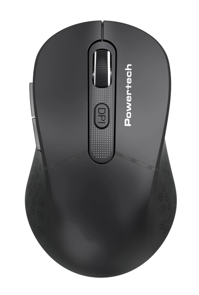 ΠΟΝΤΙΚΙ ΑΣΥΡΜΑΤΟ POWERTECH PT-1466, USB δέκτης, έως 1600DPI, μαύρο