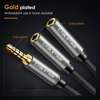 ΑΝΤΑΠΤΟΡΑΣ AUDIO CABLETIME 3.5mm σε 2x 3.5mm CT-P12G4P, 4-pole, 20cm, μαύρο