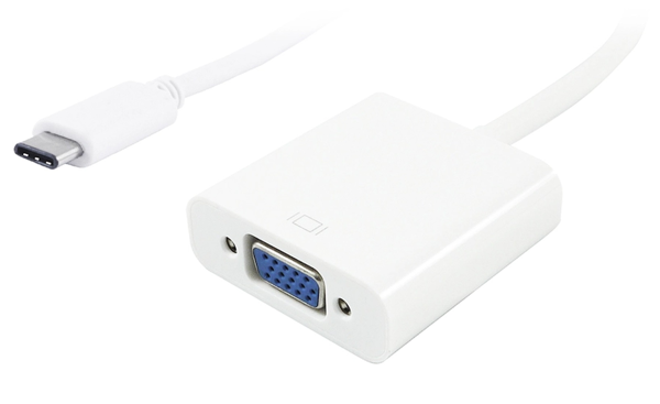 ΑΝΤΑΠΤΟΡΑΣ POWERTECH USB Type-C σε VGA PTH-034, Full HD, λευκό