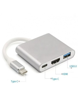 ΑΝΤΑΠΤΟΡΑΣ PLATINET MEDIA HUB USB-C 3.2 GEN1 5GBS 3IN1 HDMI 4K USB-A 3.2 USB-C PD 100W ALUMINUM