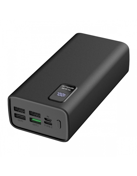 POWERBANK PLATINET 30000mAh Polymer PD 3.0 QC 3.0 LED Screen Black