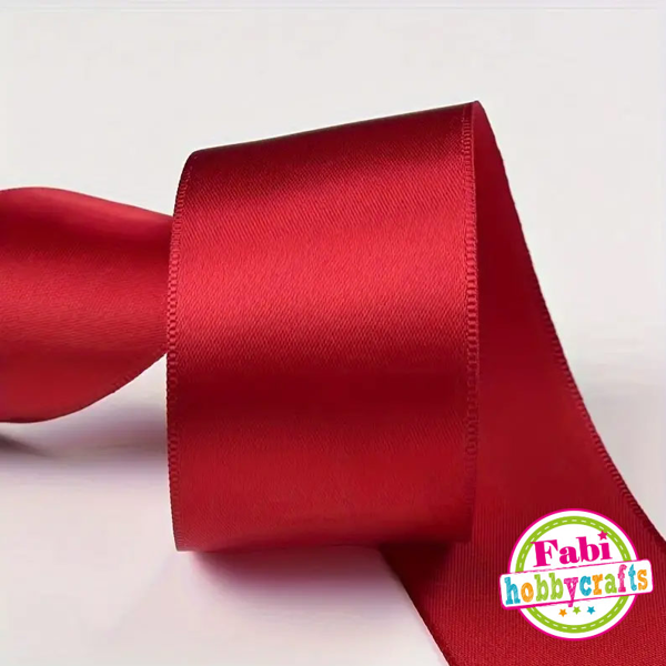 ΚΟΡΔΕΛΑ ΣΑΤΕΝ FABI ΜΟΝΗ 4cm X 45.7m 50Y  ΚΟΚΚΙΝΗ 130483