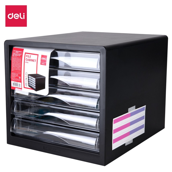 ΣΥΡΤΑΡΙΕΡΑ ΠΛΑΣΤΙΚΗ DELI 9775 Α4 5 ΘΕΣΕΩΝ 27.5x34x26cm ΜΑΥΡΗ