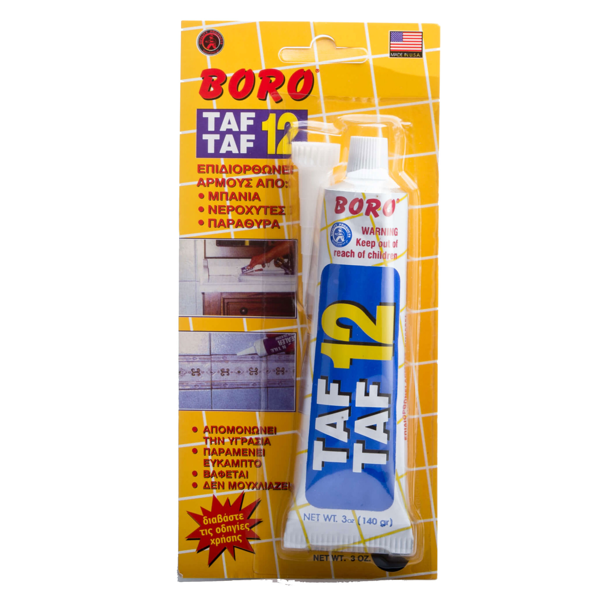 ΚΟΛΛΑ ΣΙΛΙΚΟΝΗ BORO TAF-TAF 12 ΑΝΤΙΜΟΥΧΛΙΚΗ ΛΕΥΚΗ 50ml