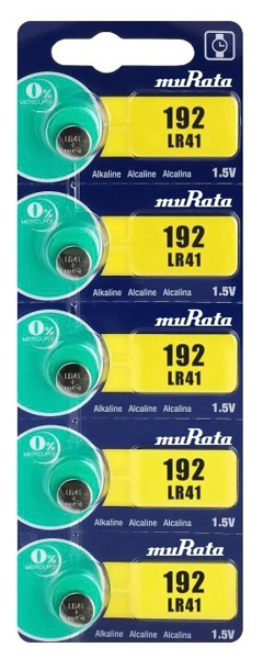 ΜΠΑΤΑΡΙΕΣ MURATA ALKALINE LR41, 1.55V, No 192
