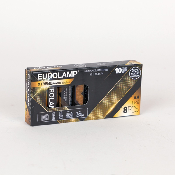 ΜΠΑΤΑΡΙΕΣ EUROLAMP 8ΤΕΜ ΑΑ  1,5V SUPER ALKALINE LR03