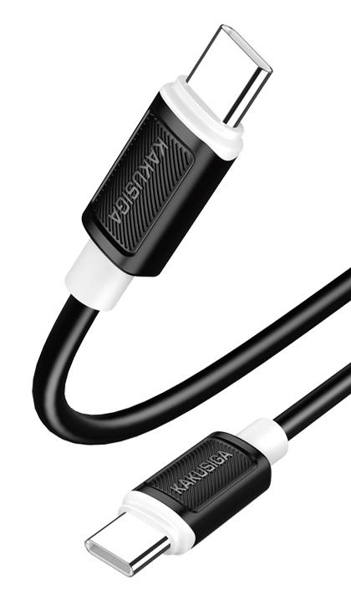ΚΑΛΩΔΙΟ USB TO C USB-C σε USB-C KSC-998, σιλικόνης, 100W, 480Mbps, 1m, μαύρο