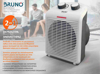 BRUNO 2 σε 1 αερόθερμο δωματίου BRN-0211, 2000W, με ανεμιστήρα, λευκό