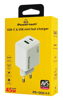 ΦΟΡΤΙΣΤΗΣ ΜΠΡΙΖΑΣ POWERTECH PT-1551, USB/USB-C, 45W, GaN3, AVS, IPhone 17,PD&QC 4.0, λευκός