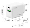 ΦΟΡΤΙΣΤΗΣ ΜΠΡΙΖΑΣ POWERTECH PT-1551, USB/USB-C, 45W, GaN3, AVS, IPhone 17,PD&QC 4.0, λευκός
