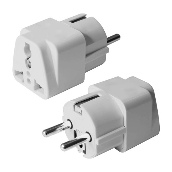 ΑΝΤΑΠΤΟΡΑΣ ΡΕΥΜΑΤΟΣ UNIVERSAL (Θ) ΣΕ SCHUKO (Α) German type/Universal, copper, λευκός PT-1544