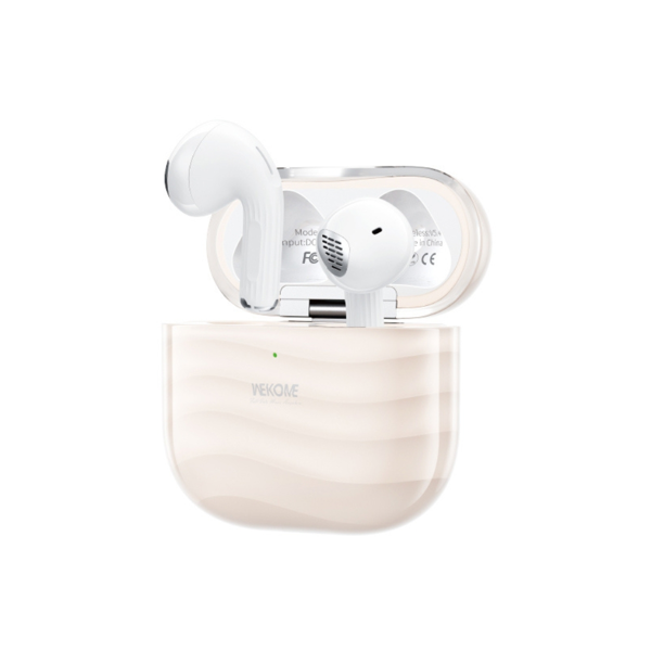ΑΚΟΥΣΤΙΚΑ BLUETOOTH HANDSFREE WEKOME WS-18 TWS BT V5.4 BEIGE