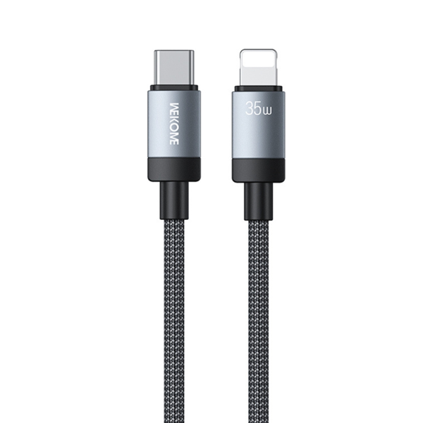 ΚΑΛΩΔΙΟ WECOME KINKONG USB-Α TO IPHONE 1M ΜΑΥΡΟ 2.4A BRAIDED